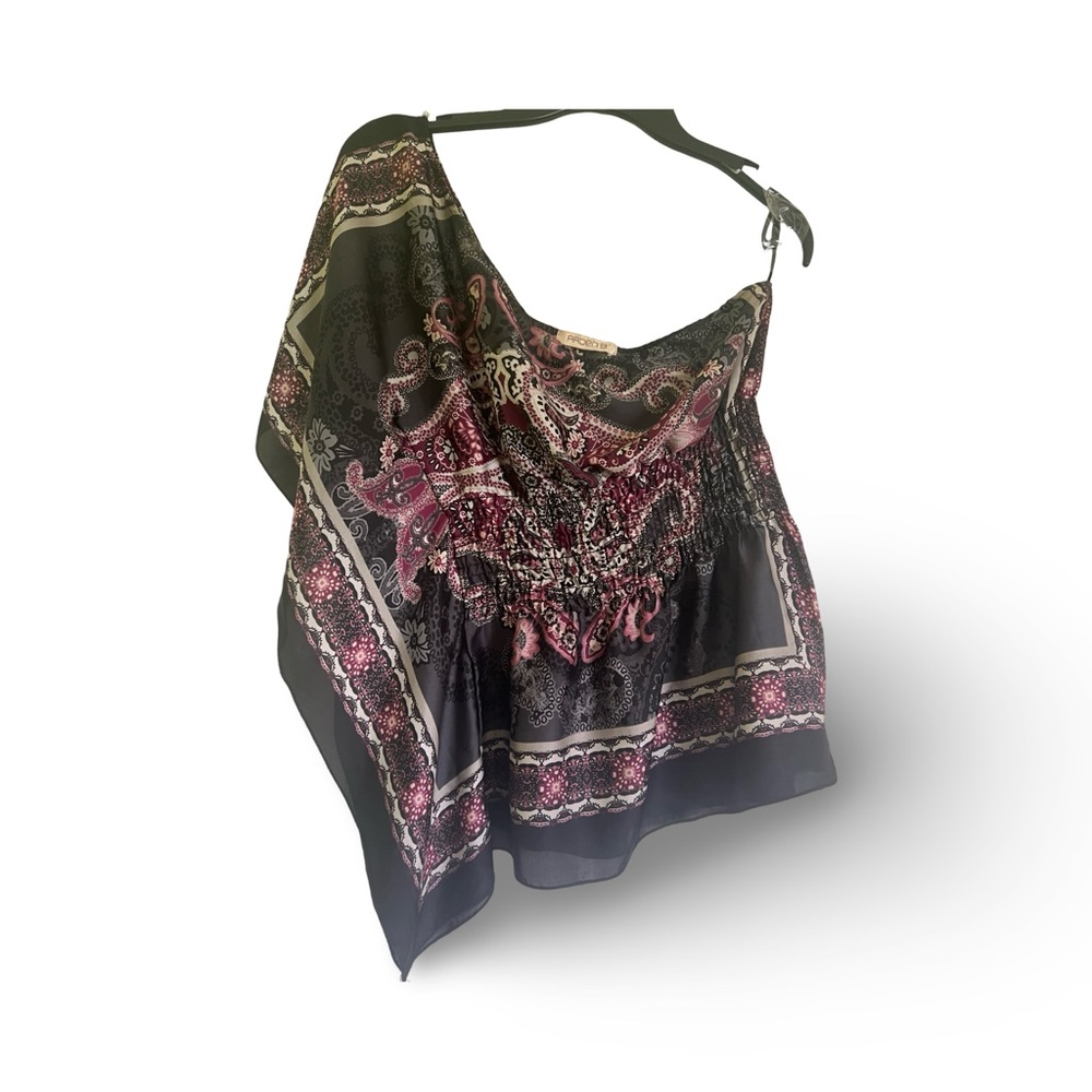 Arden B Off Shoulder Paisley Blouse